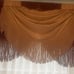 Burgundy meroon and beige tasseled valance bindled offer - 3 qty