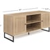 Mid-Century Modern Rattan Accent Media Console, Low Profile Console TV Stand