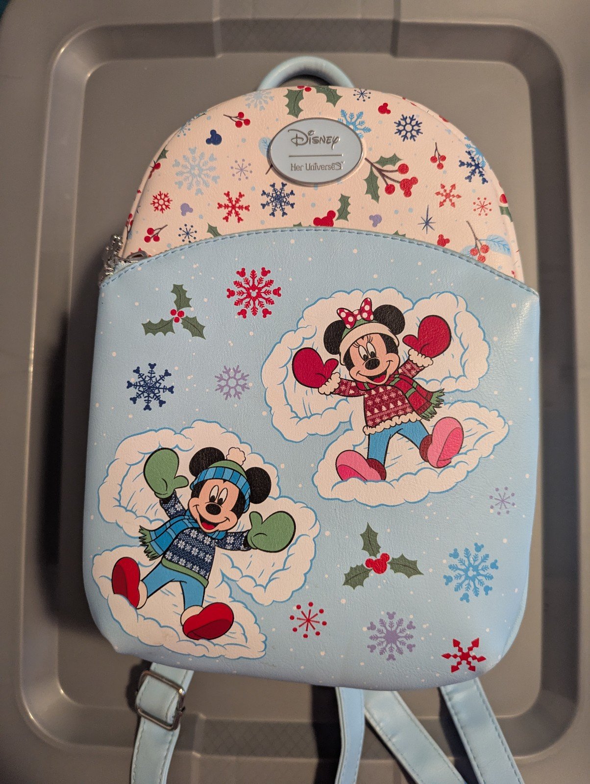 Mickey Minnie Snow Angel Winter Backpack