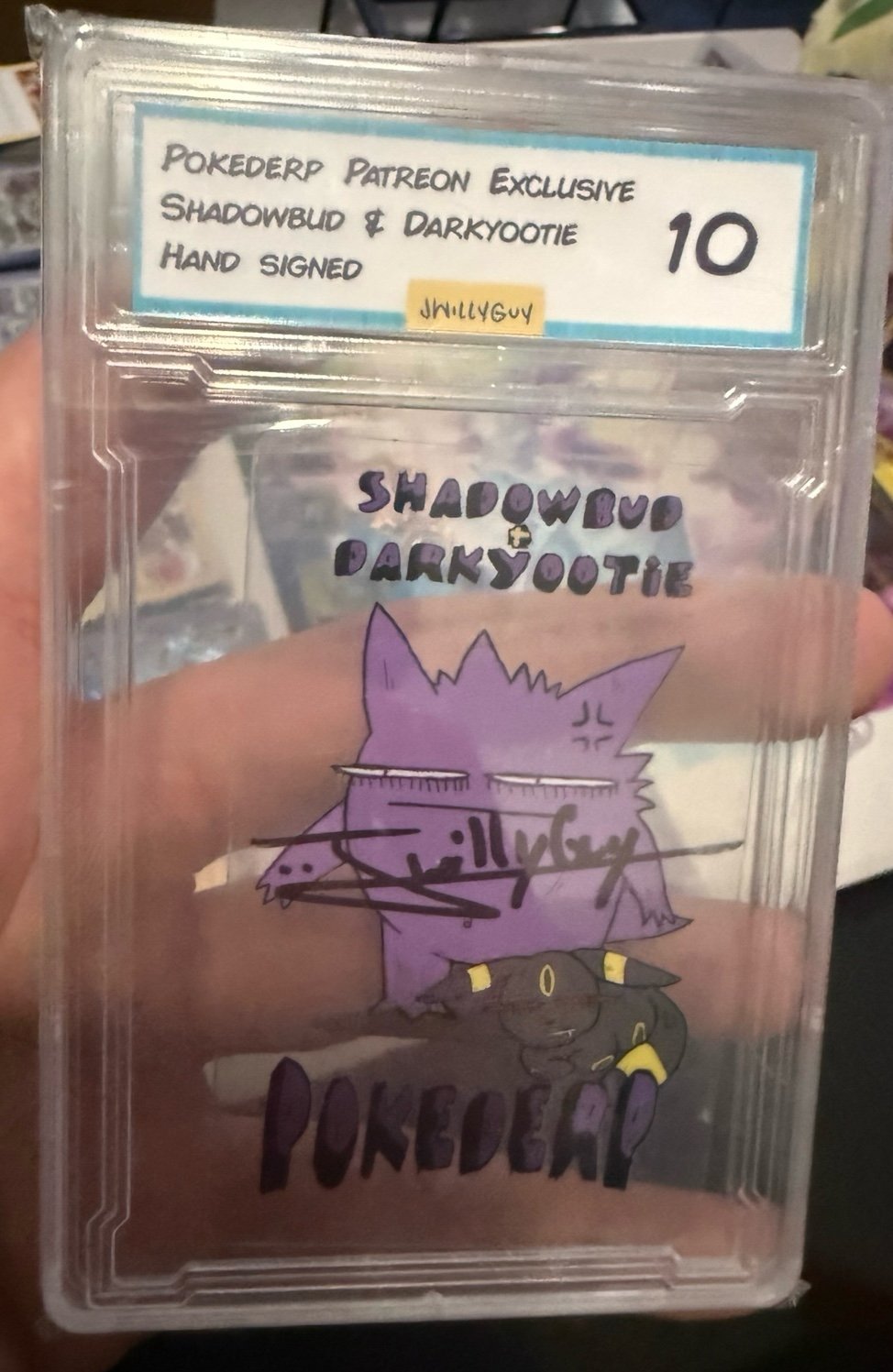 Patreon Exclusive Shadowbud & Darkyootie Pokederp Grade 10 Handsigned Slab