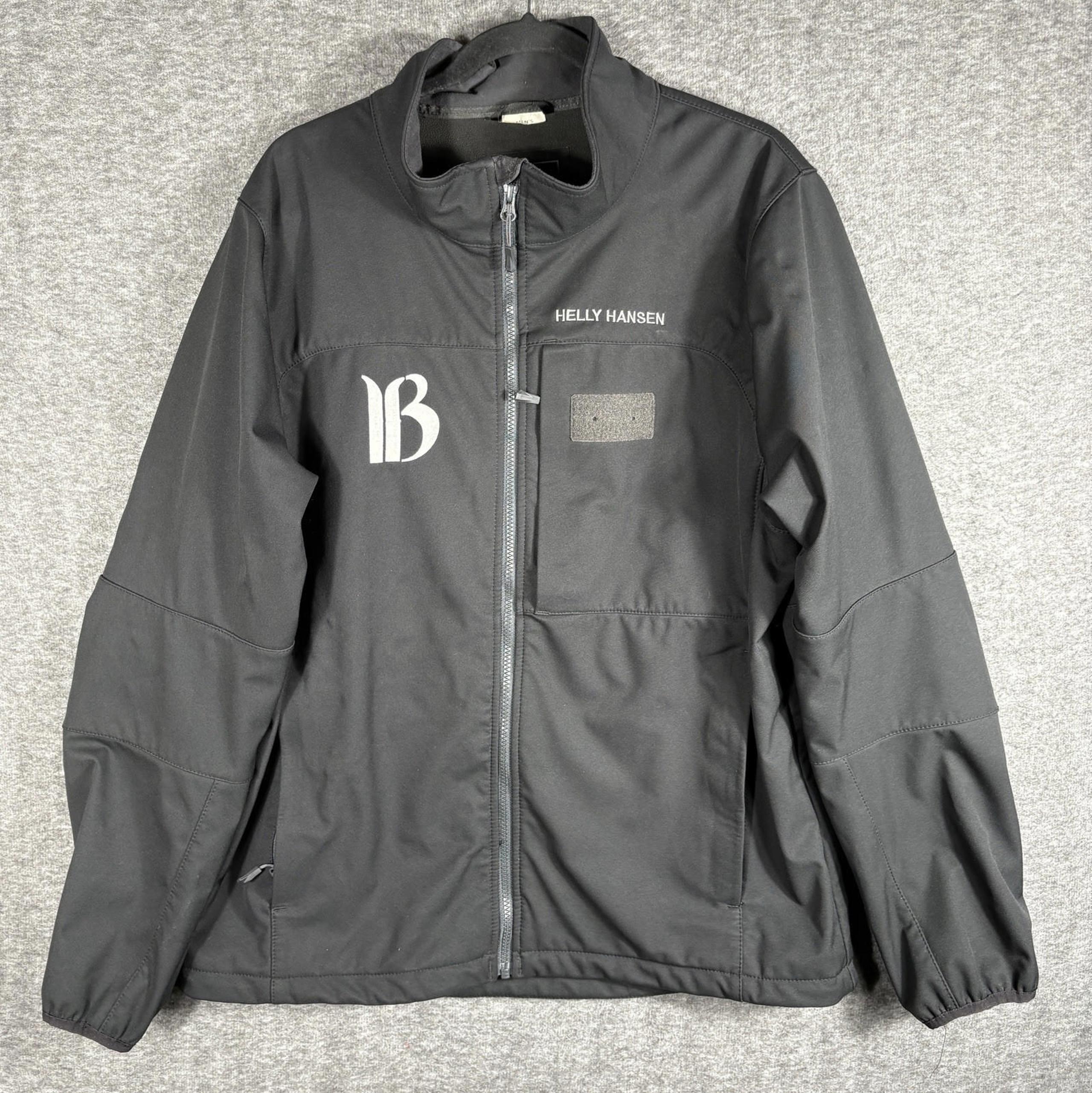 HELLY HANSON Black Crew Midlayer Sailing Fleece Lined Full Zip Jacket Mens 2XL