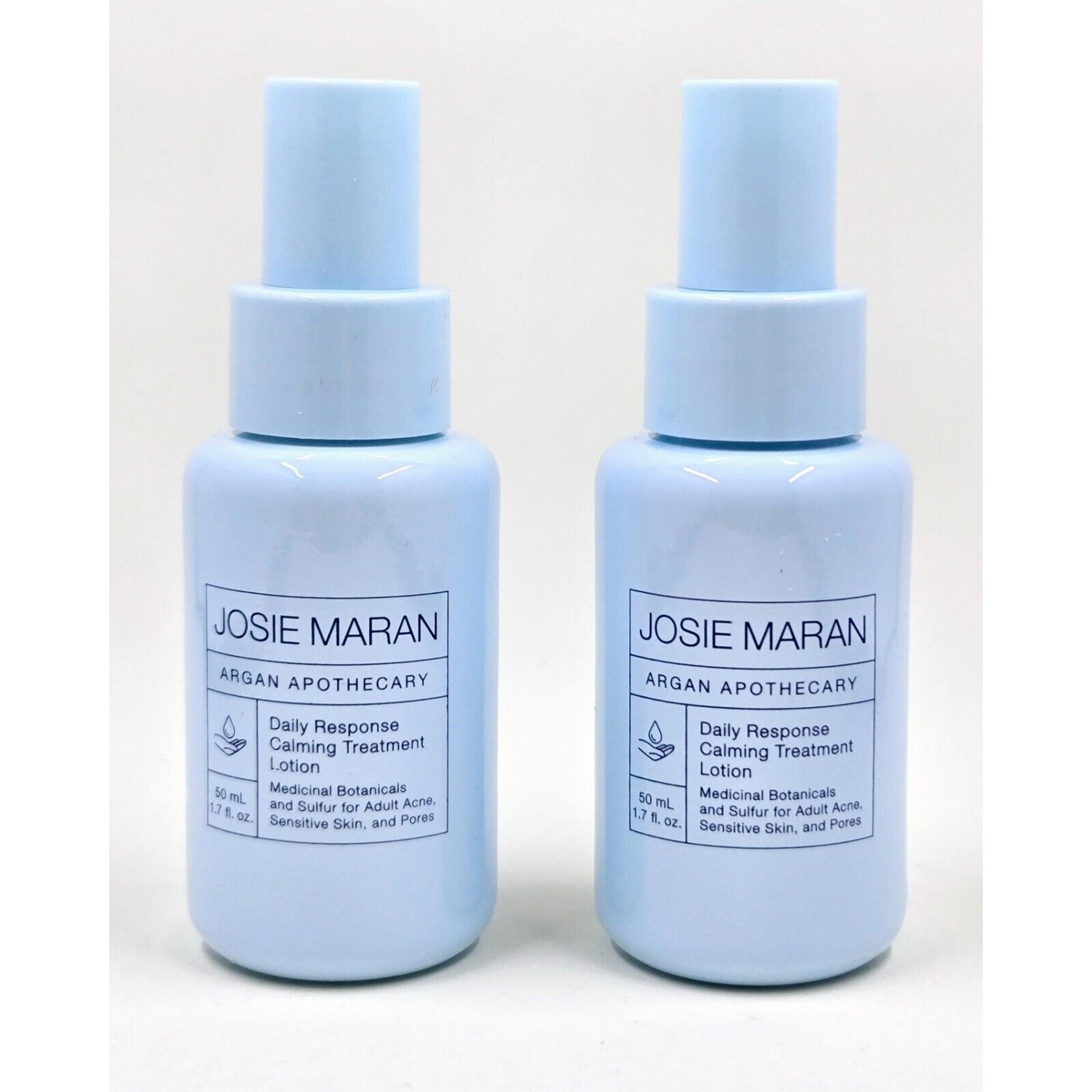 2 JOSIE MARAN ARGAN APOTHECARY  CALMING TREATMENT LOTION 1.7 OZ SET