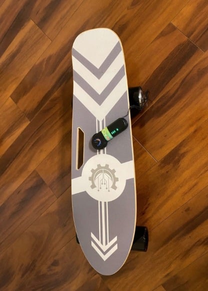 Electric Skateboards with Wireless Remote Control, Max 12.4 MPH & 8 Miles Range