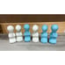 LOT 3 FENTON praying children Satin Glass -3 Sets White, Blue,