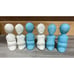LOT 3 FENTON praying children Satin Glass -3 Sets White, Blue,