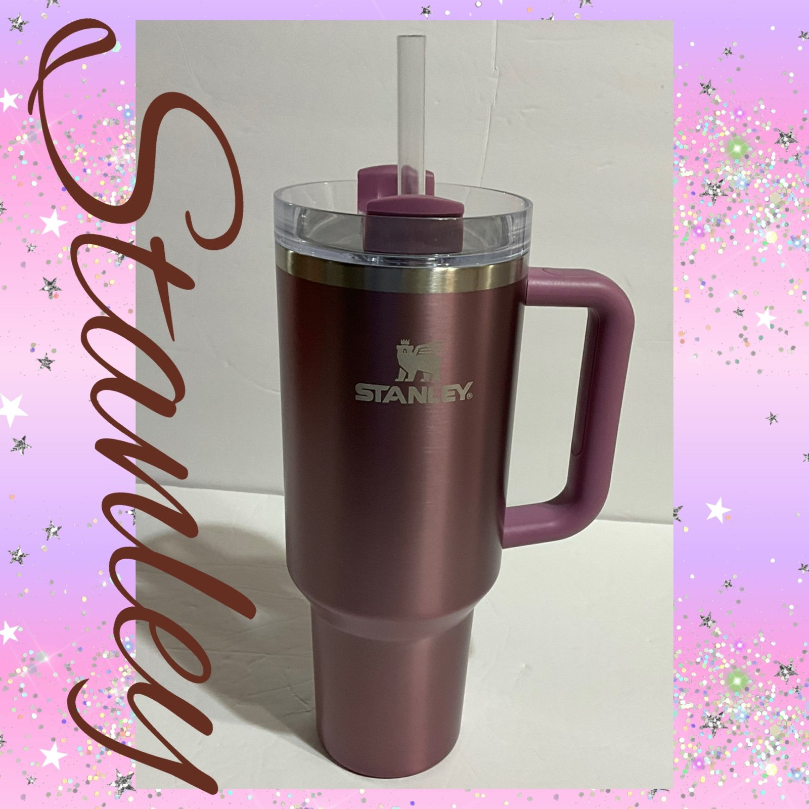 Authentic Stanley Primrose Glow 40oz Adventure Quencher H2.0 Flowstate Tumbler
