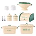 Miniature Kitchen Storage Container Set [Ivory x Green]