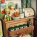 Miniature Kitchen Storage Container Set [Ivory x Green]