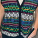 Vintage Koret Petites Mixed Print Acrylic Sweater Vest Button Down Size Medium
