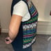 Vintage Koret Petites Mixed Print Acrylic Sweater Vest Button Down Size Medium