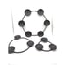 Vtg MCM Danish black Metal Set 3 Round Graduated sizes Circular Candle Holders