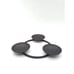 Vtg MCM Danish black Metal Set 3 Round Graduated sizes Circular Candle Holders