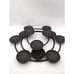 Vtg MCM Danish black Metal Set 3 Round Graduated sizes Circular Candle Holders