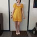 60s Yellow and Gold Mod Mini Dress