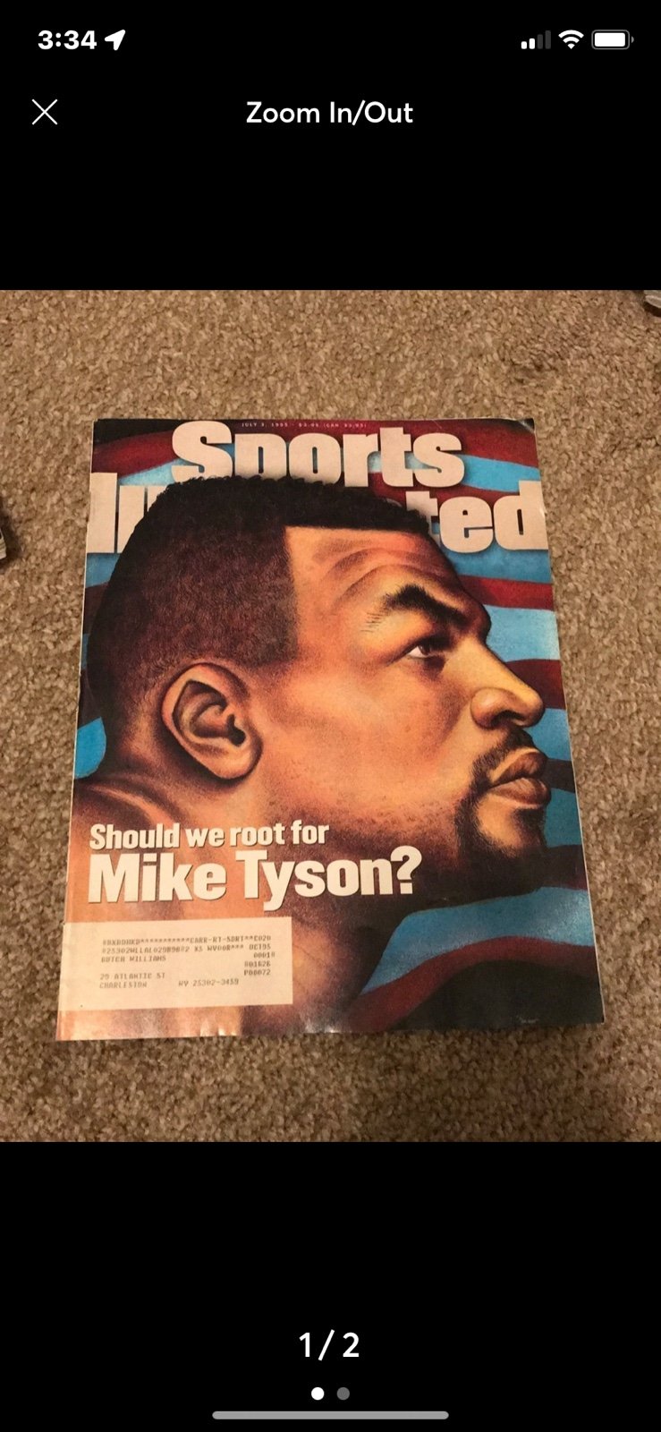 Vintage 1995 Mike Tyson Sports Illustrated