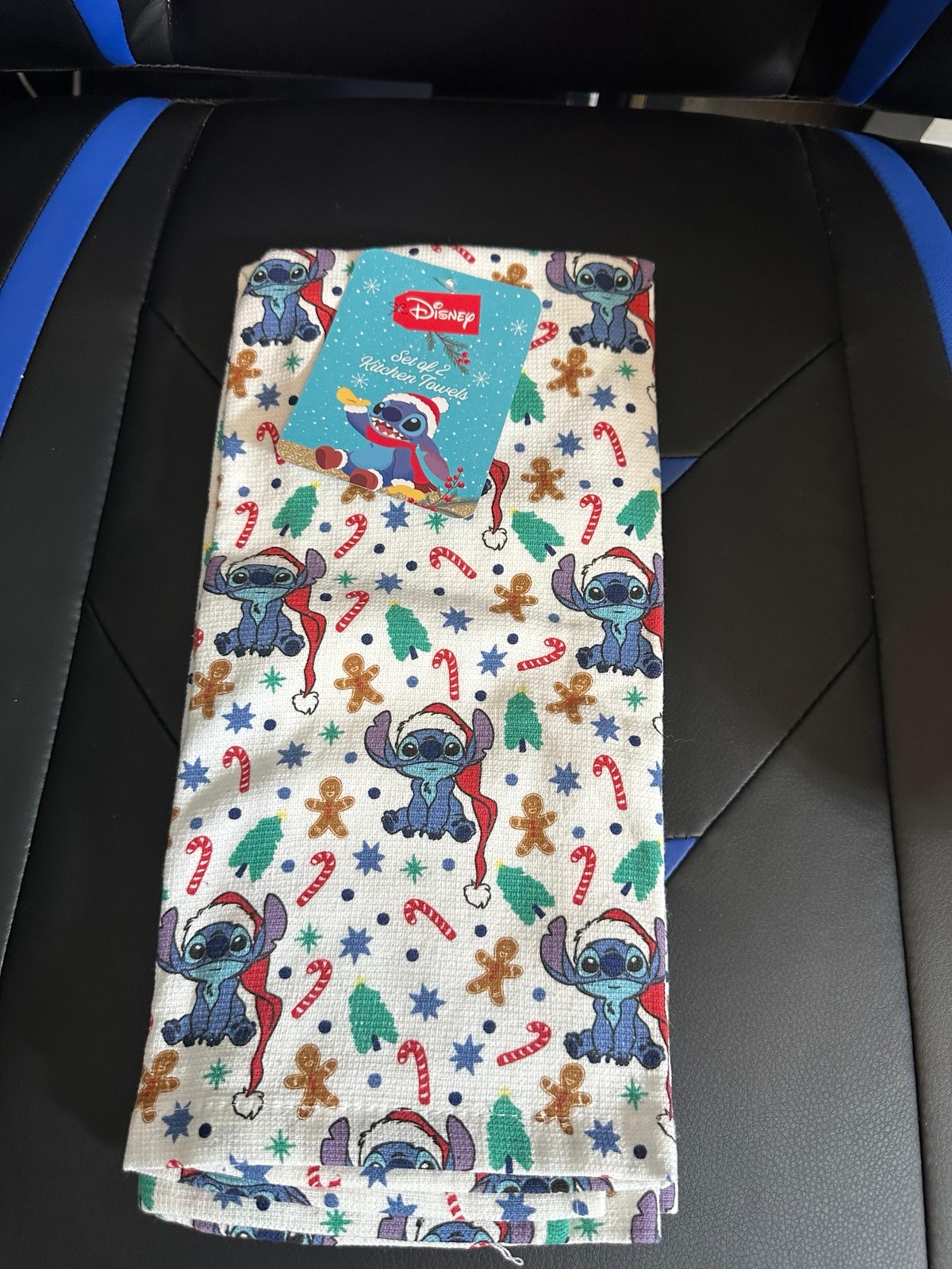Disney Christmas Stitch kitchen towels New