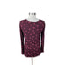 Boden US 4 Burgundy Polka Dot Tencel Cotton Knit Top
