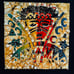 Vintage batik wax dye resist painting Indonesian original artisan warrior design