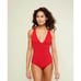 Andie Swim The Bali One Piece Swimsuit Long Torso Beach Cherry Red Sz Small Tall