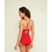 Andie Swim The Bali One Piece Swimsuit Long Torso Beach Cherry Red Sz Small Tall