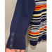 LANDS'END Ottoman Stripe Sweater Deep Sea Sweater