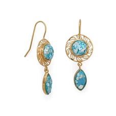 Roman Glass Drop Earrings