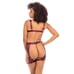Oh Là Là Chéri NWOT Janet Eyelash Lace 3 pc Set Burgundy Red Size L / XL