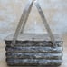 Vintage Pearlescent Ribbed Lucite Resin Plastic Box Bag Purse