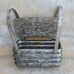 Vintage Pearlescent Ribbed Lucite Resin Plastic Box Bag Purse