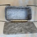 Vintage Pearlescent Ribbed Lucite Resin Plastic Box Bag Purse