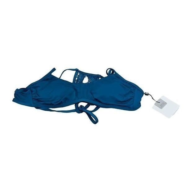 Laundry By Shelli Segal Los Angeles Womens Top XS Deep Teal Blue Swimwear New