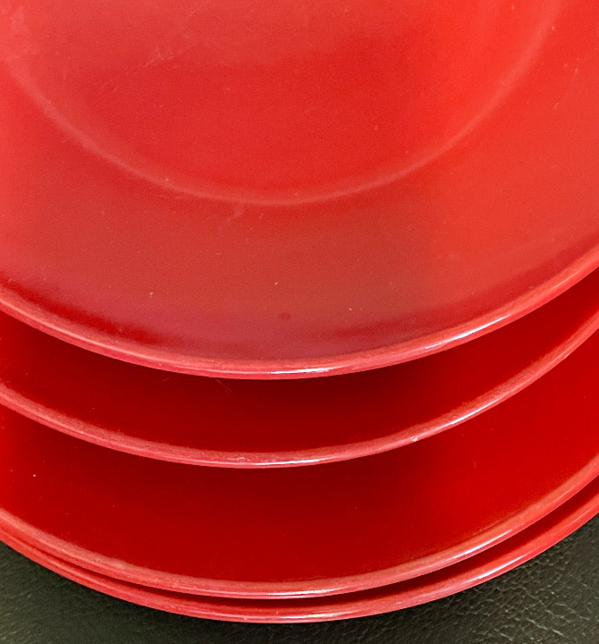 Royal Norfolk RED Salad Plates 8 4 in Lot Stoneware