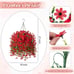 Artificial Fake Spring Hanging Flowers Plants with Basket Outdoor Flower Decor,