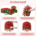 Artificial Fake Spring Hanging Flowers Plants with Basket Outdoor Flower Decor,