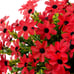 Artificial Fake Spring Hanging Flowers Plants with Basket Outdoor Flower Decor,