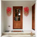 Artificial Fake Spring Hanging Flowers Plants with Basket Outdoor Flower Decor,