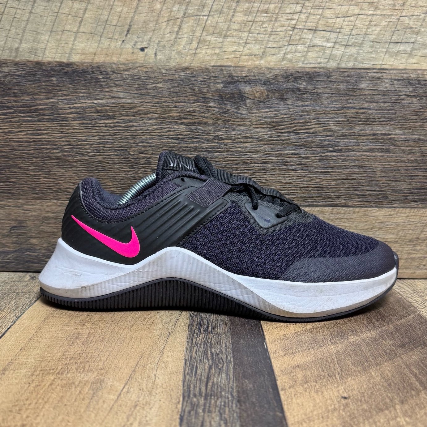 Nike MC Trainer 2 Training Athletic Running Sneakers Black Purple Size 7 Women