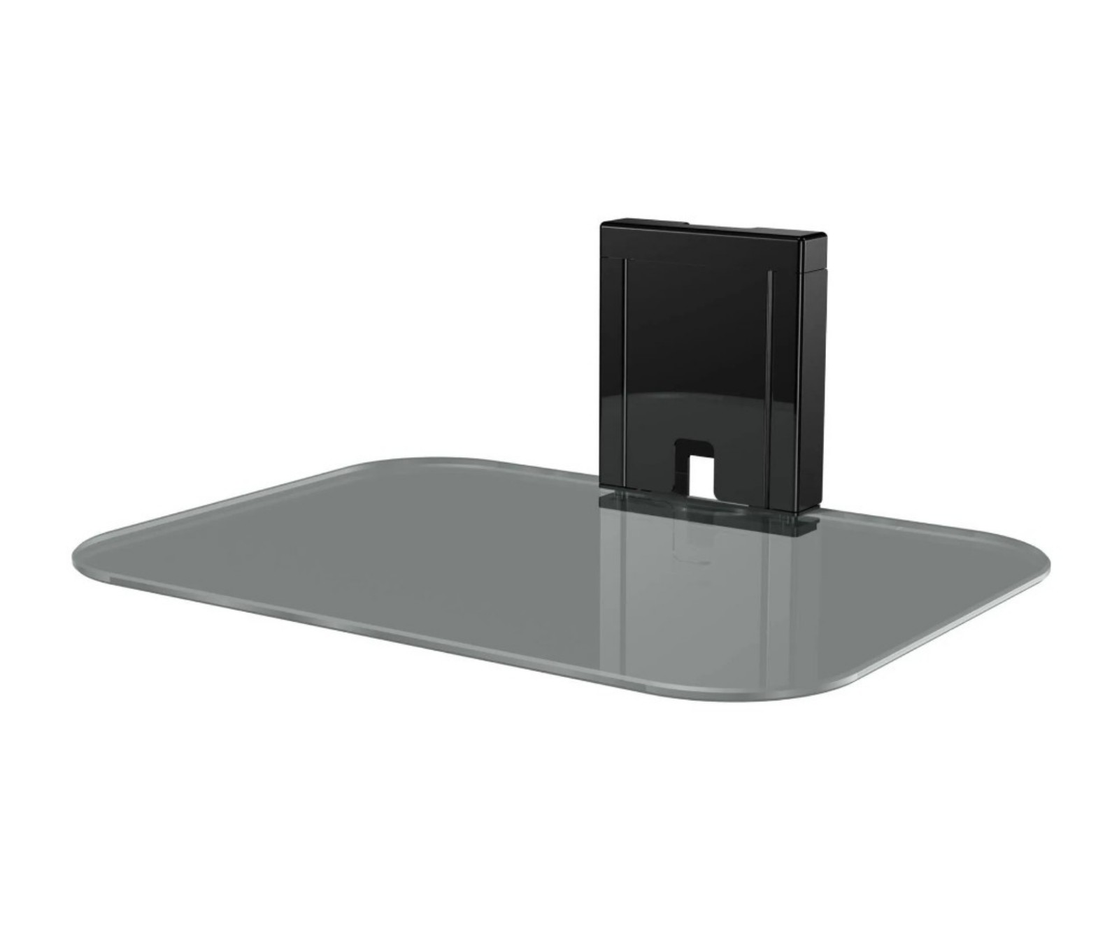 Sanus Tempered Glass On-Wall AV Shelf for Streaming Devices Game Consoles Cable