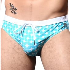 Andrew Christian Viceroy Bikini Aqua White XL Extra Large
