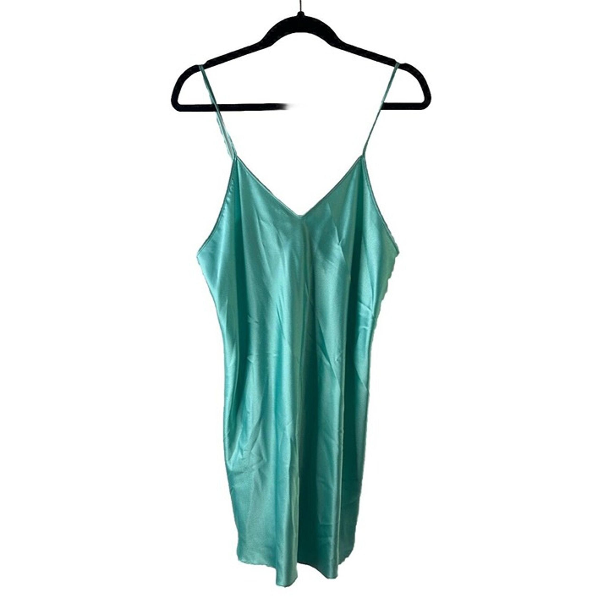 NOS VTG 80s Womens Large Flowy Dainty Satin Slip Nightgown Dress Romantic USA