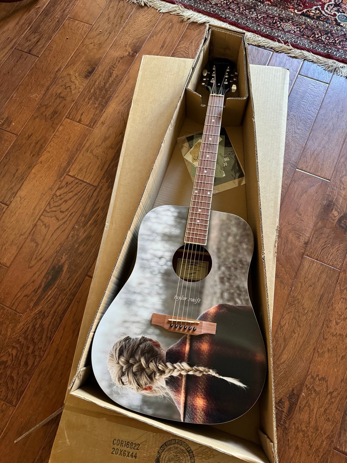 Taylor Swift x Epiphone Evermore Album Guitar, rare and numbered merch item!