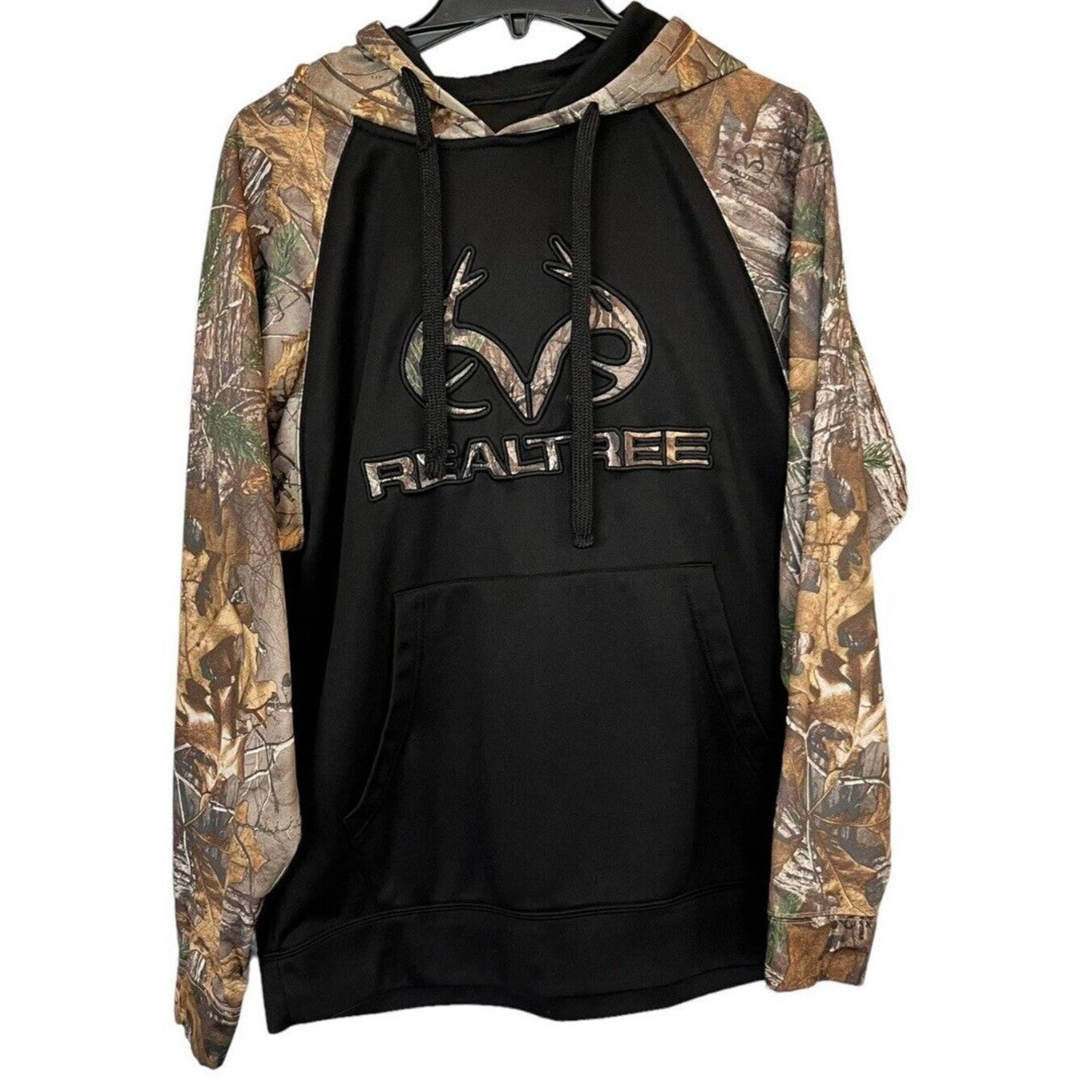 Realtree Pullover Hoodie Mens Womens Med Camouflage 100% Polyester Hunting