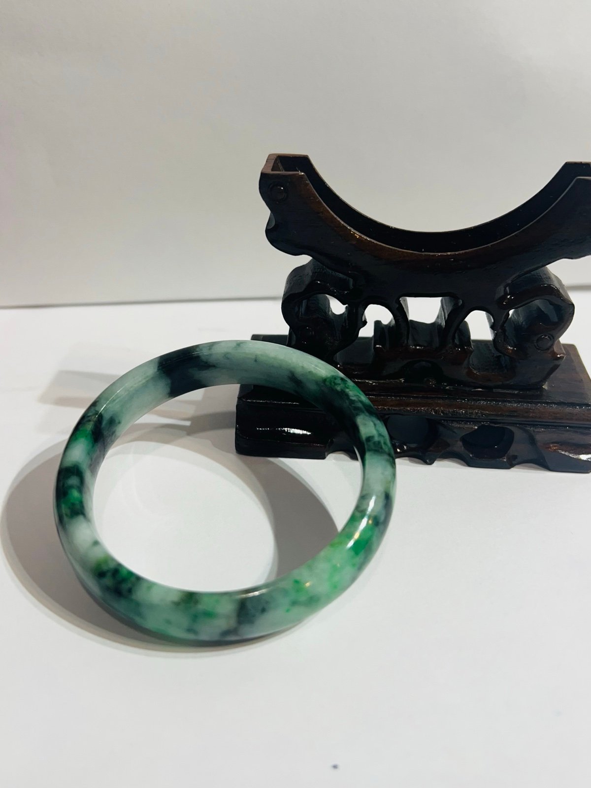 Burma type A jadeite jade bangle/56.47 mm