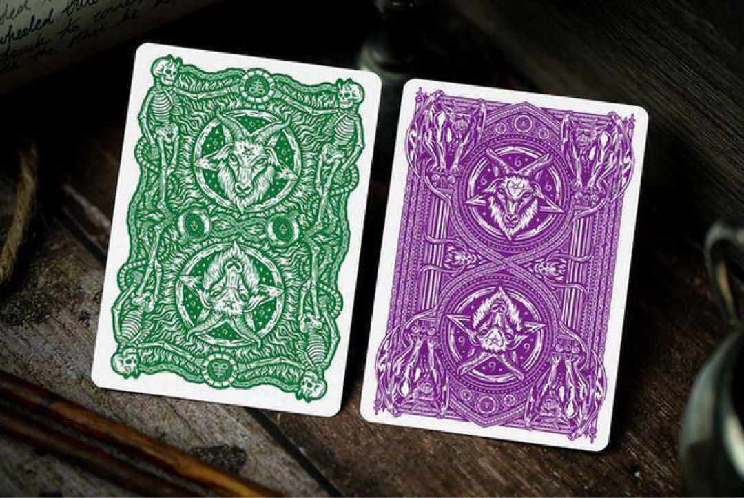 送料無料の通販 666 Playing Cards Purple & Emerald 4-piece Set トランプ