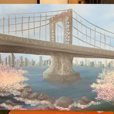 City Canvas Wall Art Original 24 by 30