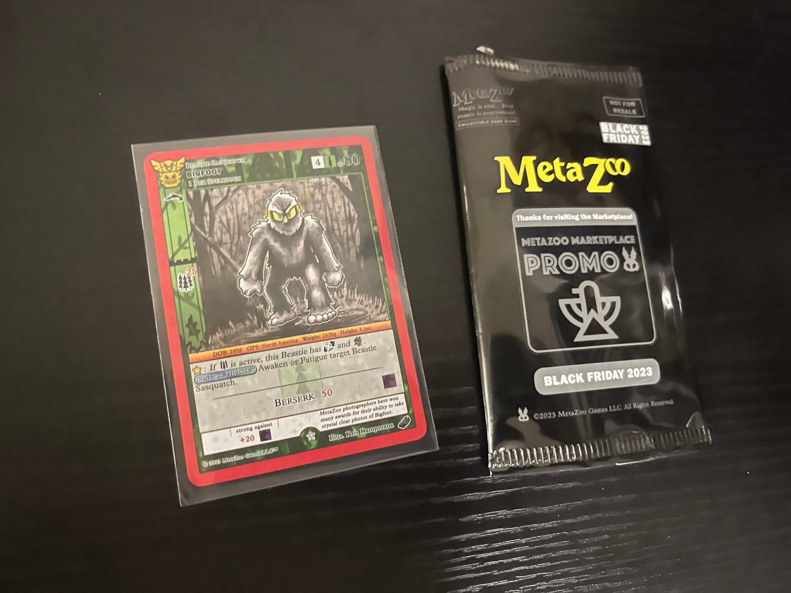 MINT Metazoo Black Friday Promo Bigfoot Pack Fresh!