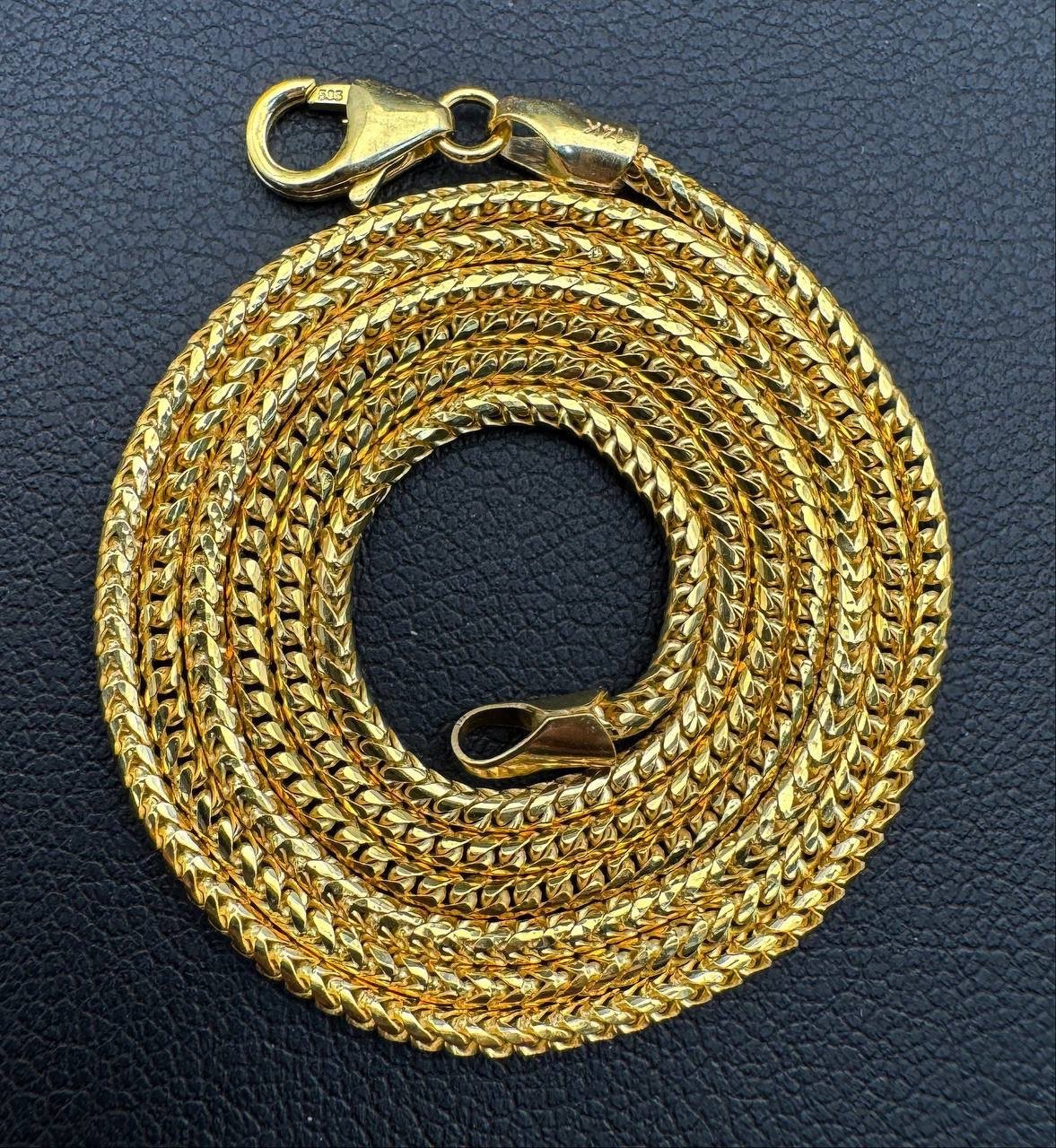 New Jewelry 14k yellow gold Franco necklace chain 20 2.00mm width