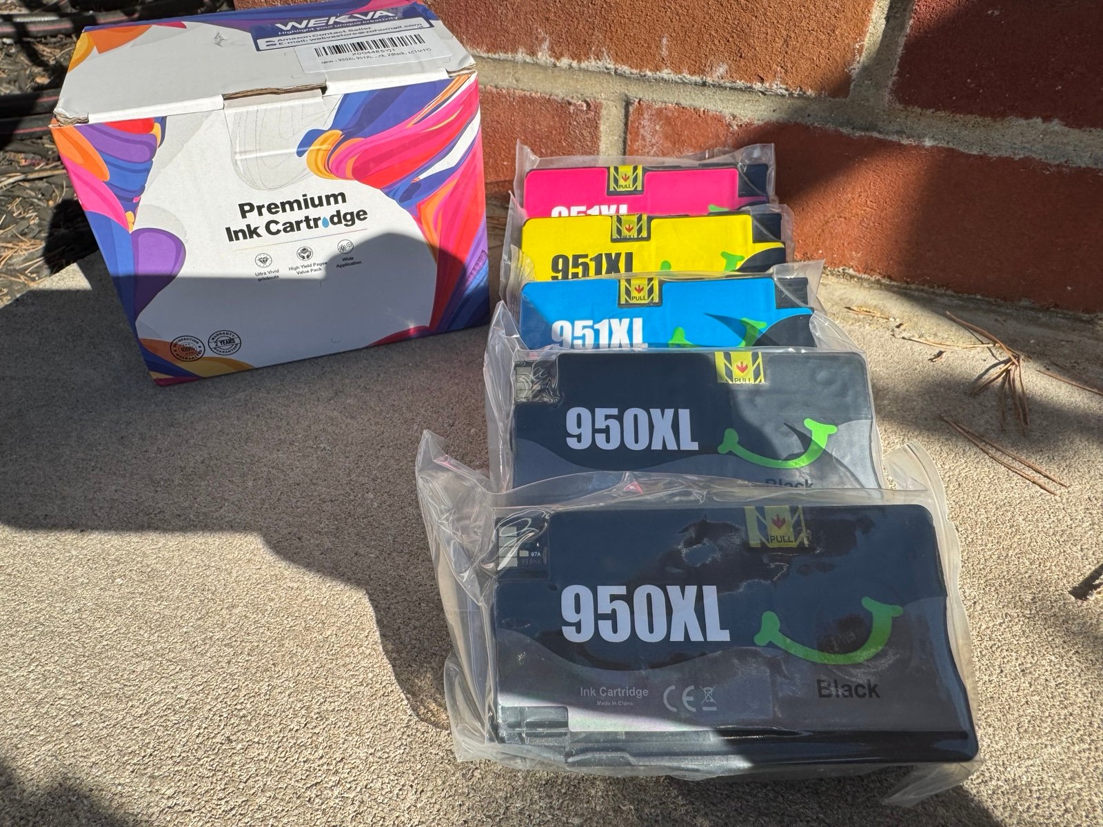 Wekva 950 XL 951 XL ink cartridges combo pack