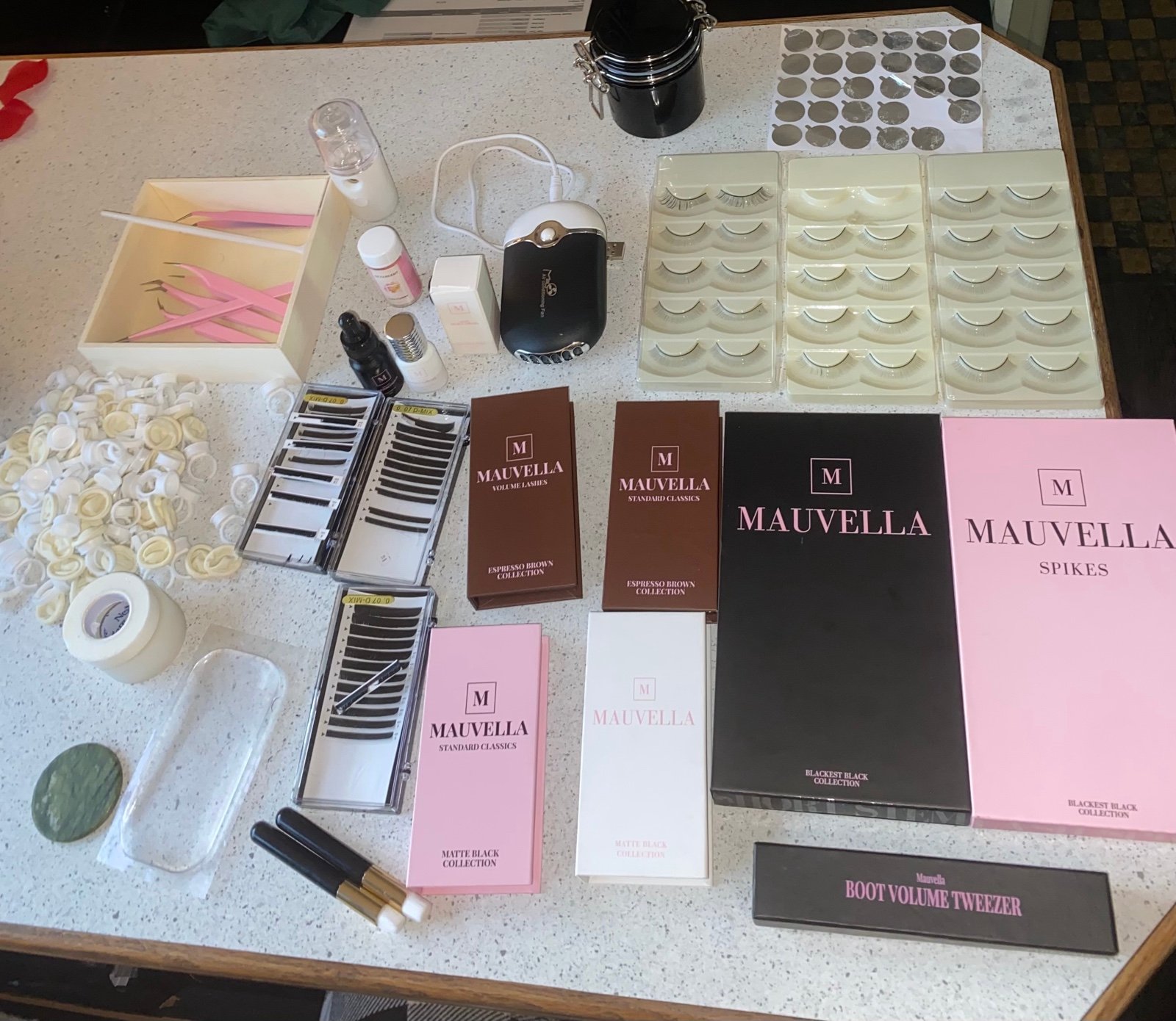 Bundle of eyelash extension supplies