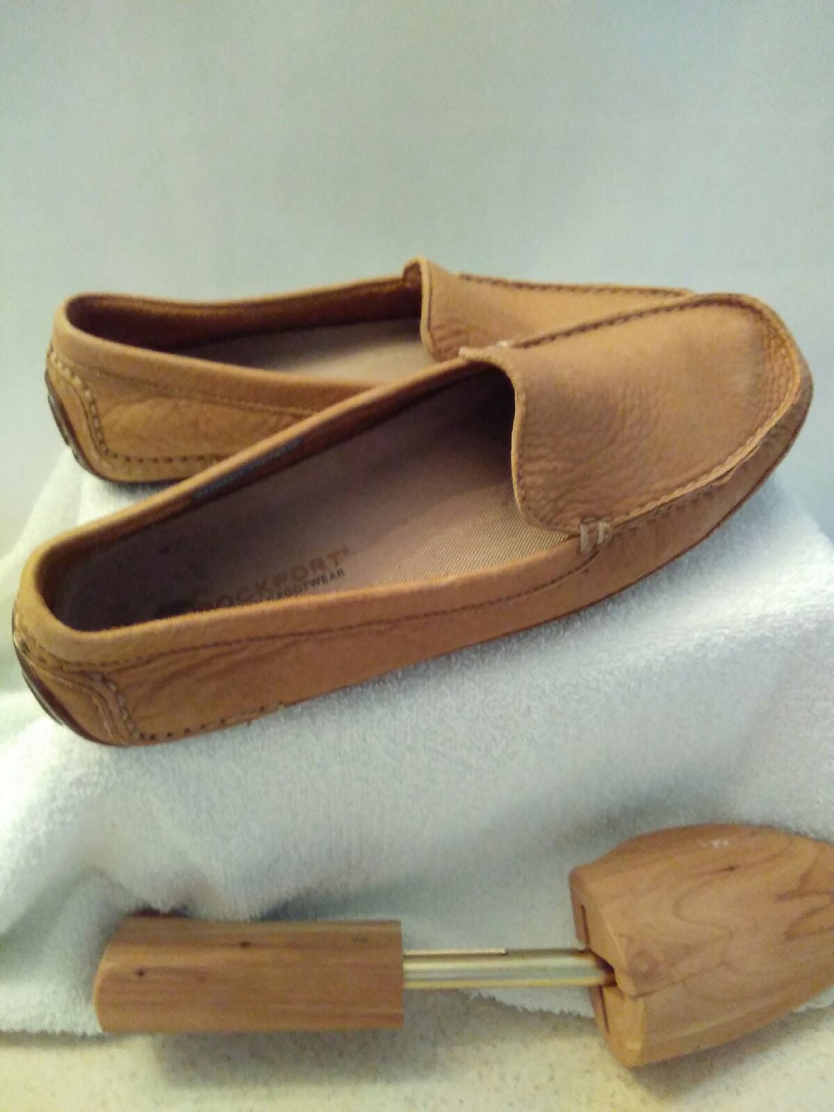 Rockport Mens leather driving shoe, moccasin loafer, 9.5 Medium, #503003